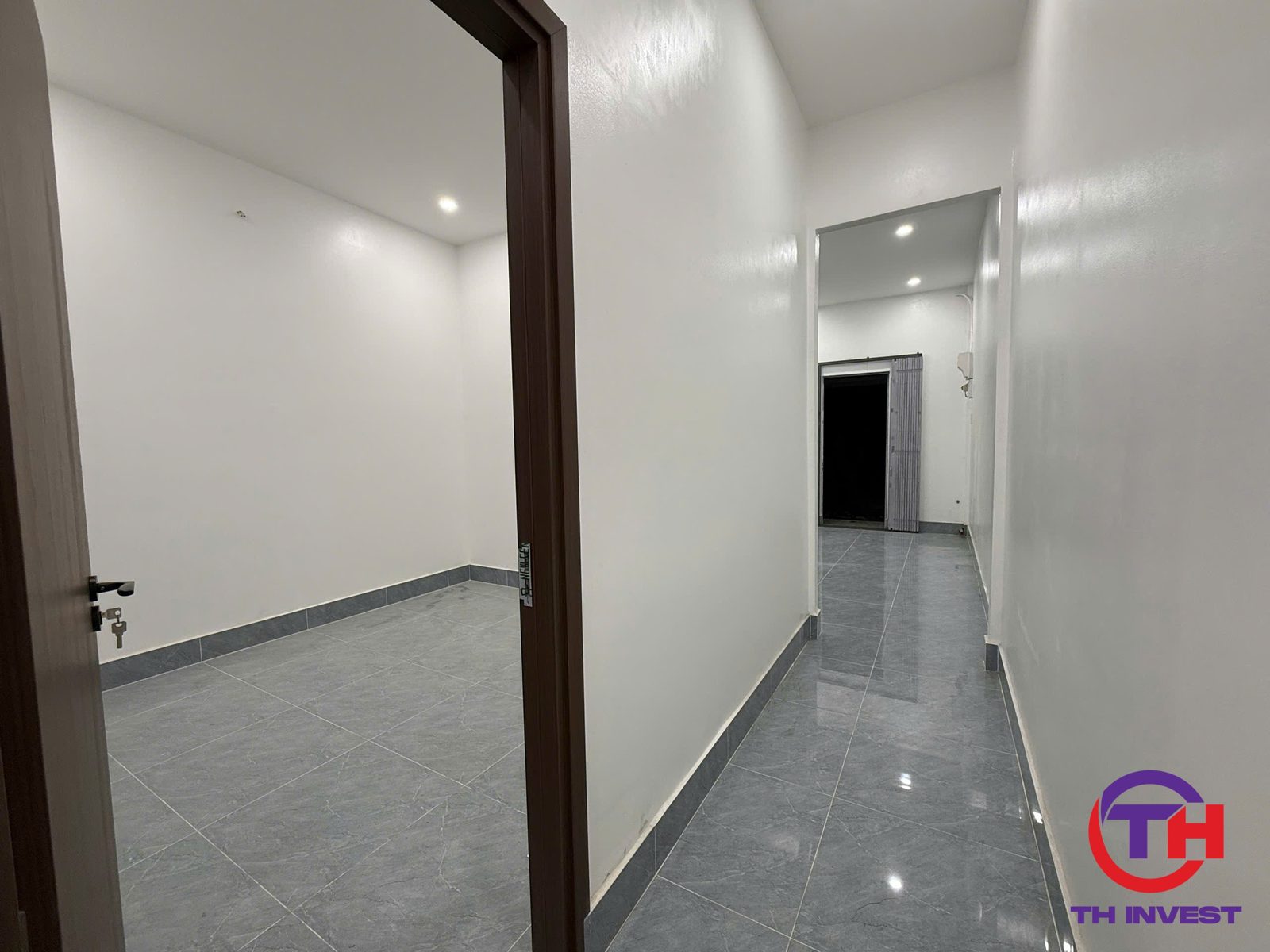 Phòng ngủ và hành lang nhà trệt KĐT 5A Sóc Trăng